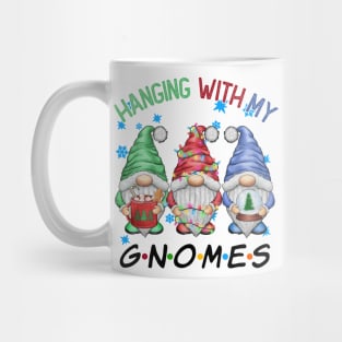 Funny Christmas Gnome Hanging With My Gnomies Family Pajamas Mug